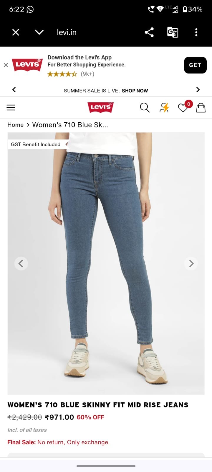 Ladies Branded Denim jeans