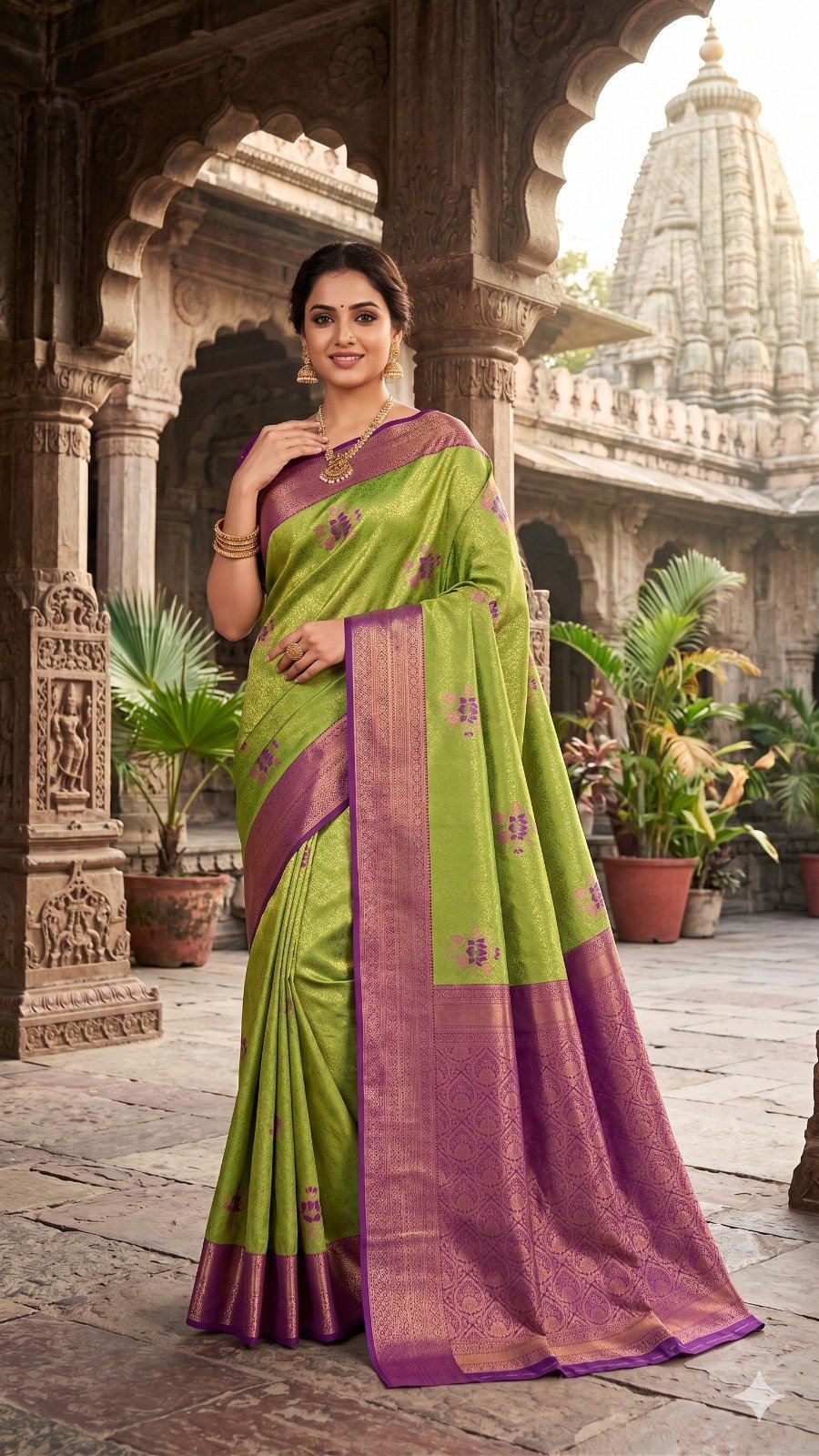 Lichi soft silk saree